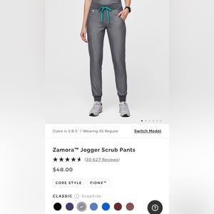 Figs Zamora Jogger Scrub Pants in Graphite.